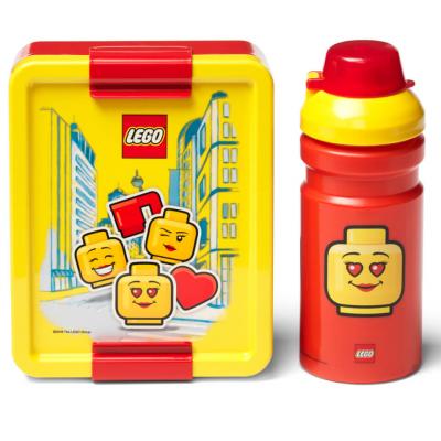 LEGO lunch set Iconic junior 17 x 13,5 cm pp rouge/jaune 2-pi&egrave;ces