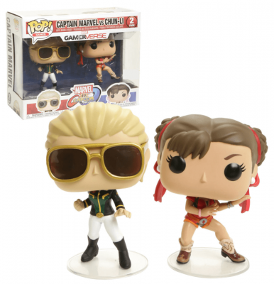 FUNKO Figurine Marvel Vs Capcom - 2-Pack Captain Marvel Vs Chun Li Exclu Pop 10cm