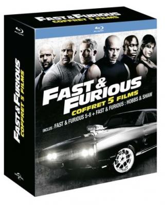 Coffret 5 Films 5-8 + Fast & Furious : Hobbs & Shaw [Blu-Ray]