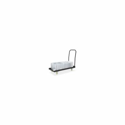REKKEM Ensemble chariot + 50 chaises pliantes 50 places acier blanc