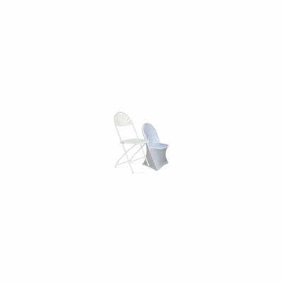 REKKEM Chaise pliante et housse de chaise blanche