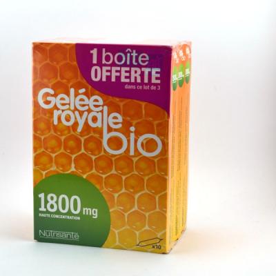VITAVEA  Gel&eacute;e royale bio 1800mg lot de 3 x 10 ampoules