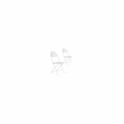 MOB EVENT PRO Lot de 2 chaises pliantes ajour&eacute;es 2 places poly&eacute;thyl&egrave;ne blanc