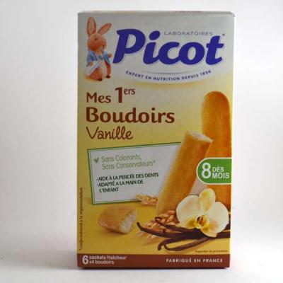 PICOT Mes 1ers Boudoirs Vanille Des 8 Mois 6 Sachets De 4 Boudoirs 