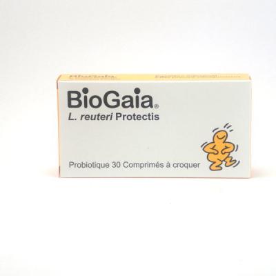 BIOGAIA  Comprim&eacute;s &agrave; Croquer Citron (Bo&icirc;te de 30) - Bo&icirc;te 30 comprim&eacute;s