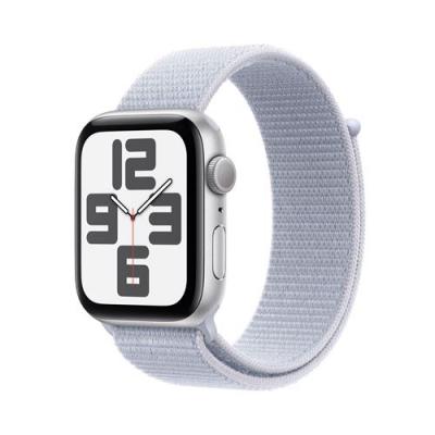 Apple Watch SE GPS 44 mm Bo&icirc;tier en Aluminium Argent avec Boucle Sport Nu&eacute;e bleue 