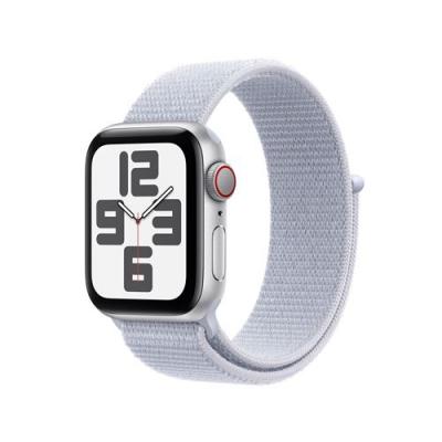 Apple Watch SE GPS + Cellular 40 mm Bo&icirc;tier en Aluminium Argent avec Boucle Sport Nu&eacute;e bleue 