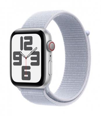 Apple Watch SE GPS + Cellular 44 mm Bo&icirc;tier en Aluminium Argent avec Boucle Sport Nu&eacute;e bleue 