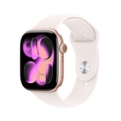 Apple Watch Series 11 GPS + Cellular 46 mm Aluminium Or rose Bracelet Sport Rose M/L