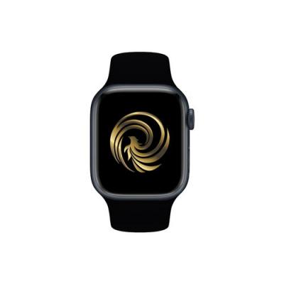 Apple Watch Series 7 GPS bo&icirc;tier Aluminium Noir 45mm avec Bracelet Noir Reconditionn&eacute; Grade A 