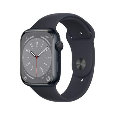 Montre connect&eacute;e APPLE WATCH 45MM Alu/Minuit Series 8