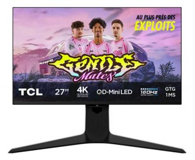 TCL Ecran PC  Gaming 27R83U 4K Qled Mini LED 160Hz