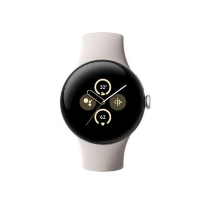 GOOGLE Montre connect&eacute;e  Pixel Watch 2 Argent Poli/ Bleu Azur 4G
