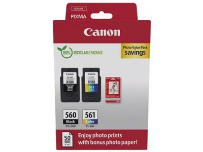 CANON Pack de 2 cartouches d'encre  PG560/CL561 Noir Cyan Jaune et Magenta 