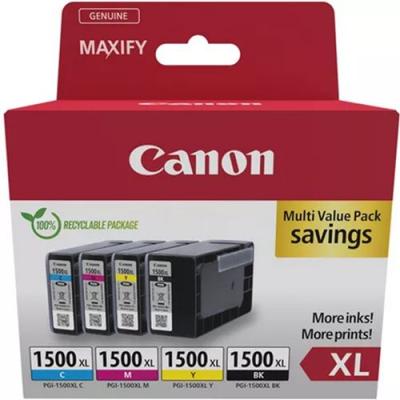 CANON Cartouches d'encre  Pack PGI-1500 XL Noir Cyan Magenta Jaune