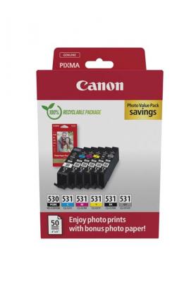 CANON PGI-530/CLI-531 PG/C/M/Y/B SEC + PAP 50fxGP-501 10x15cm PVP