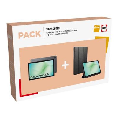 SAMSUNG Pack Galaxy Tab A11+ 11"" 128 Go Gris + Book Cover Hybride