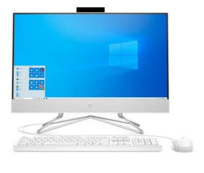 HP PC tout en un  24-df0076nf 23,8"" Intel Core i3 4 Go RAM 128 Go SSD + 1 To SATA Blanc neige 