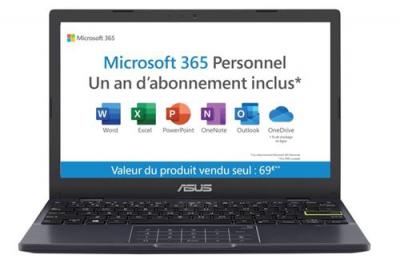 ASUS PC Ultra-Portable  Vivobook E210MA-GJ969WS 11,6"" Intel Celeron 4 Go RAM 64 Go eMMC Noir 