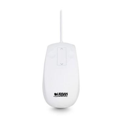 URBAN FACTORY Souris antibact&eacute;rienne filaire USB  Blanc 