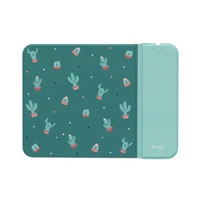 MR. WONDERFUL Tapis de souris chargeur &agrave; induction 10W design Cactus