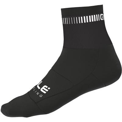 ALE Chaussettes Al&eacute; Logo Qskin - Noir - blanc} - S}, Noir - blanc}