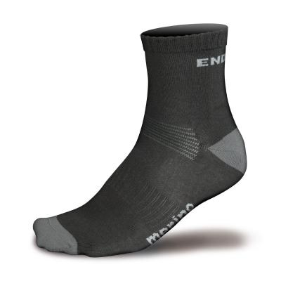 ENDURA Lot de 2 paires de chaussettes  baabaa merino noir