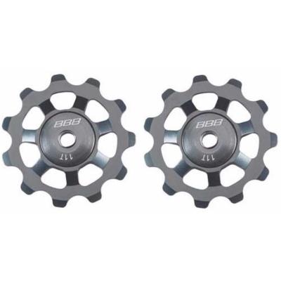 BBB Paire de galets  aluboys roulements acier 9 10 11 vitesses gris