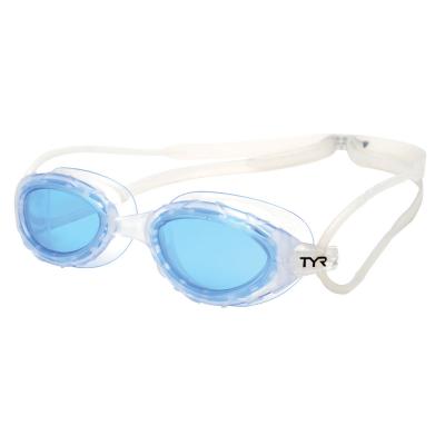 TYR Lunettes de natation  Nest Pro blanc avec verres transparents bleu