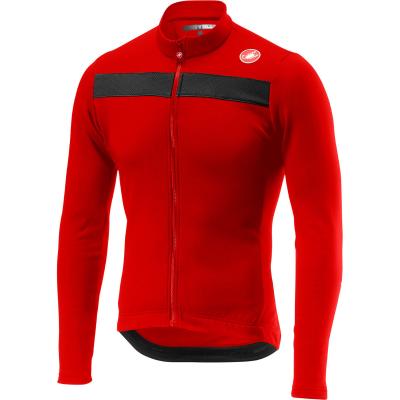 Maillot Castelli Puro 3 (manches longues) - Rouge} - S}, Rouge}