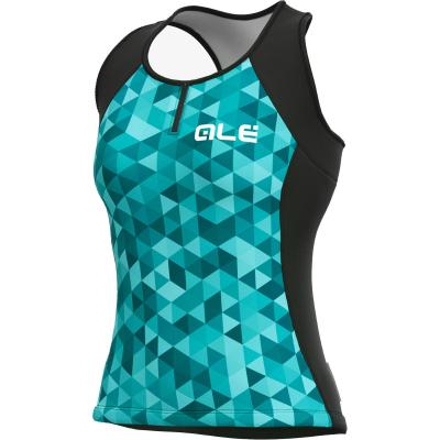 ALE Maillot Al&eacute; Solid Triangles d&eacute;bardeur turquoise noir femme - XS