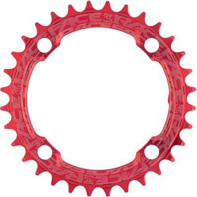 RACE FACE Plateau simple  (large/&eacute;troit) - 30t 4-Bolt 104mm 104 Rouge