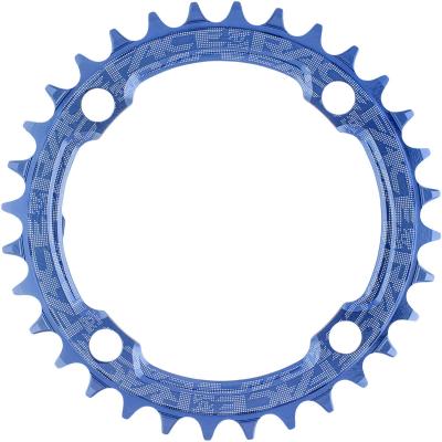 RACE FACE Plateau simple  (large/&eacute;troit) - 32t 4-Bolt 104mm 104 Bleu