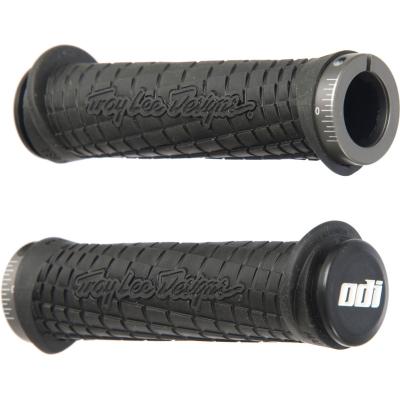 ODI Poign&eacute;e  Troy Lee Lock-On Bonus Pack - Noir} - 130mm}, Noir}