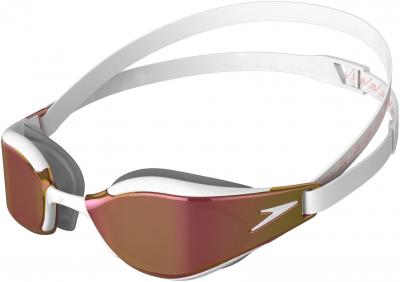 SPEEDO Lunettes de natation  Fastskin Hyper Elite blanc avec verres r&eacute;fl&eacute;chissants rose