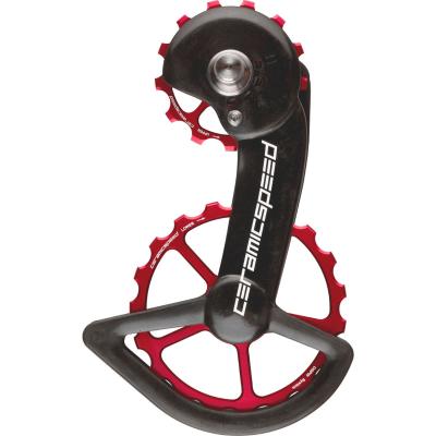 CERAMICSPEED Syst&egrave;me de galets oversize  Shimano 9100 - Rouge