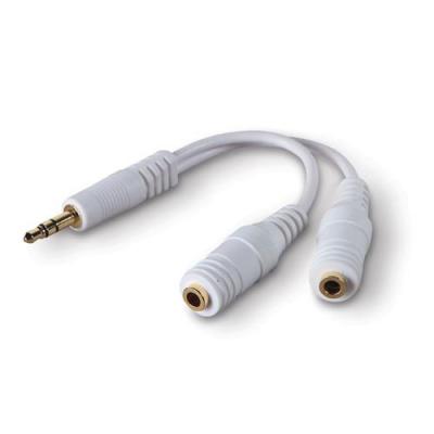 BELKIN  Headphone Splitter c&acirc;ble audio 3,5mm 2 x 3.5mm Blanc - Neuf