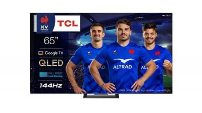 TCL TV QLED  65C745 165 cm 4K UHD Google TV 2023 Aluminium bross&eacute;