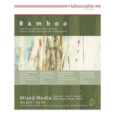 MOULIN DU COQ Bloc De Papier Bamboo Multitechniques 265 G Sur M&sup2;