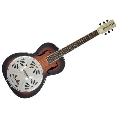 GRETSCH GUITARS G9220 Bobtail Roundneck Ae Mahogany Body Spider Cone Resonator Guitar Fishman Nashville Resonat