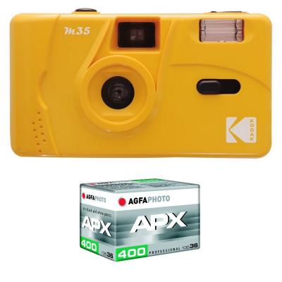 KODAK  M35 - Appareil Photo Rechargeable 35mm, Objectif Grand Angle Fixe, Viseur Optique , Flash Int&eacute;gr&eacute;, Pile Aaa 