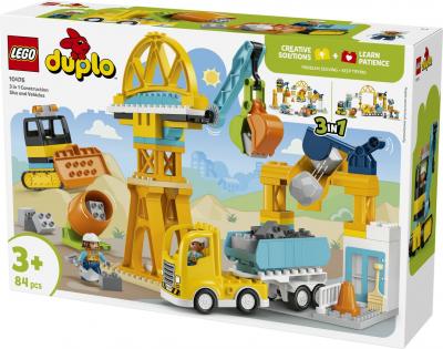 Lego 10476 - Chantier Et V&eacute;hicules 3en1 Duplo Multicolore