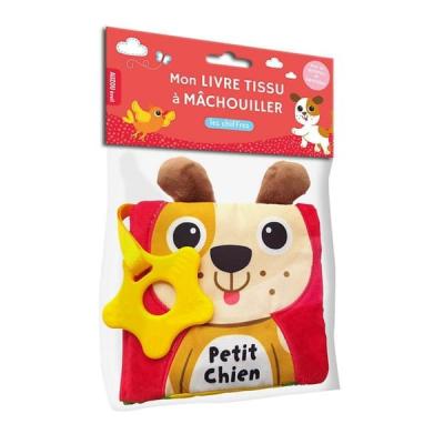AUZOU PHILIPPE EDS Mon livre tissu &agrave; machouiller - petit chien