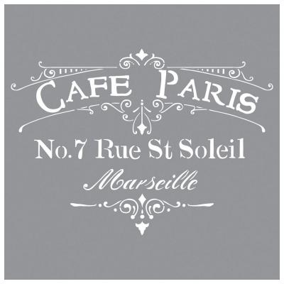 RAYHER Pochoir motif caf&eacute; de Paris 30 x 30 cm 