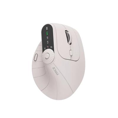 SOUNDSWEALTH Souris ergonomique verticale JOMAA - Confort, pr&eacute;cision et double connexion - Beige