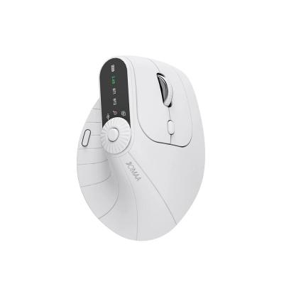 SOUNDSWEALTH Souris ergonomique verticale JOMAA - Confort, pr&eacute;cision et double connexion - Blanc