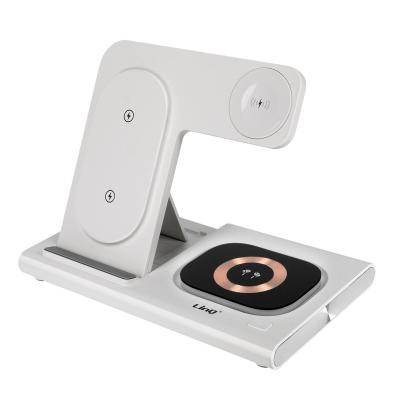 LINQ Station de charge 3 en 1 iPhone MagSafe 15W AirPods Apple Watch Blanc