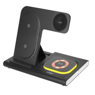 LINQ Station de charge 3 en 1 iPhone MagSafe 15W AirPods Apple Watch Noir