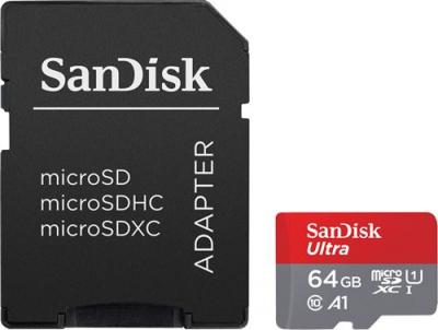 SANDISK Ultra PLUS microSDXC 64GB + SD Adapter 150MB/s A1 Class 10 UHS-I