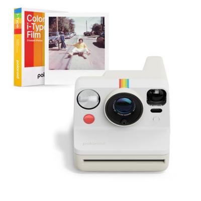 POLAROID Coffret Fnac Darty Now G&eacute;n&eacute;ration 3 - 40% de mati&egrave;res recycl&eacute;es - 16 films inclus - Blanc Galet